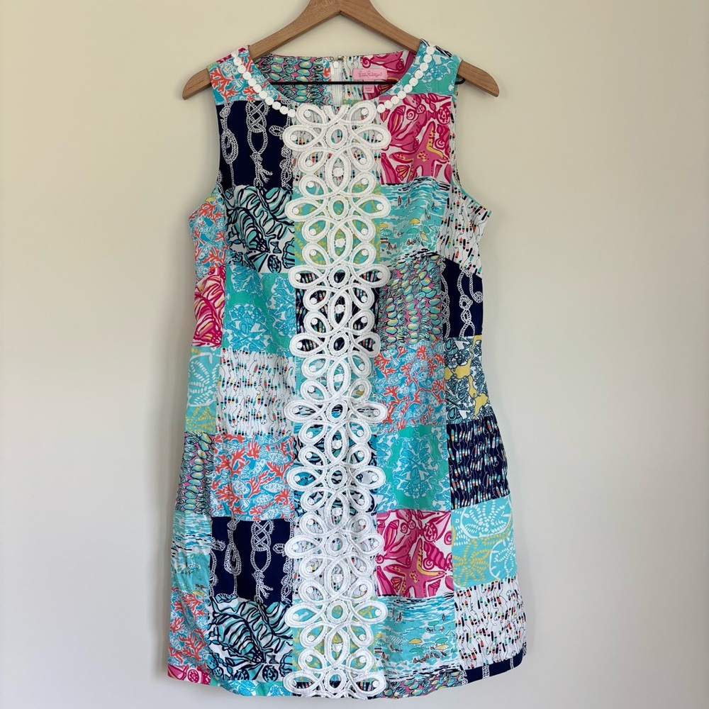 Lilly Pulitzer Sailor Patch Shift Dress 12 - Picture 2 of 11